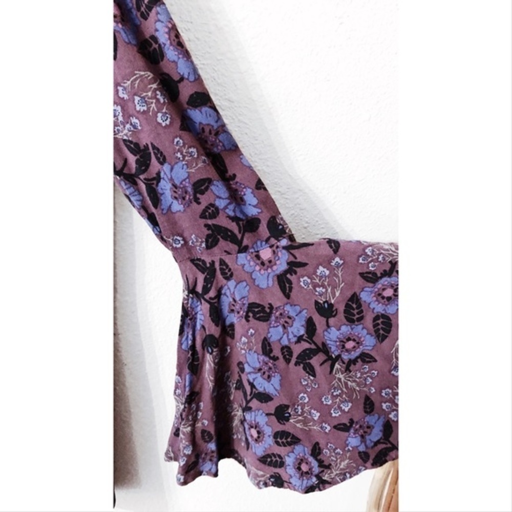 Free People floral mock neck tunic NWOT - Picture 4 of 8
